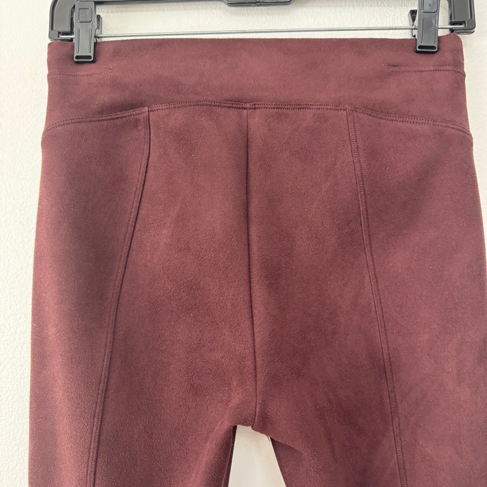 Spanx Faux Suede Leggings Dark Terracotta Size Small - Picture 4 of 8